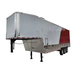 Enclosed Trailer 8.5' X 30' Red and White Custom Event Storage