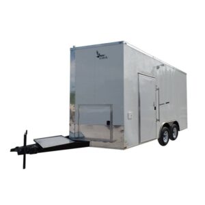 8.5' x 16' Concession Trailer White Food Event Catering