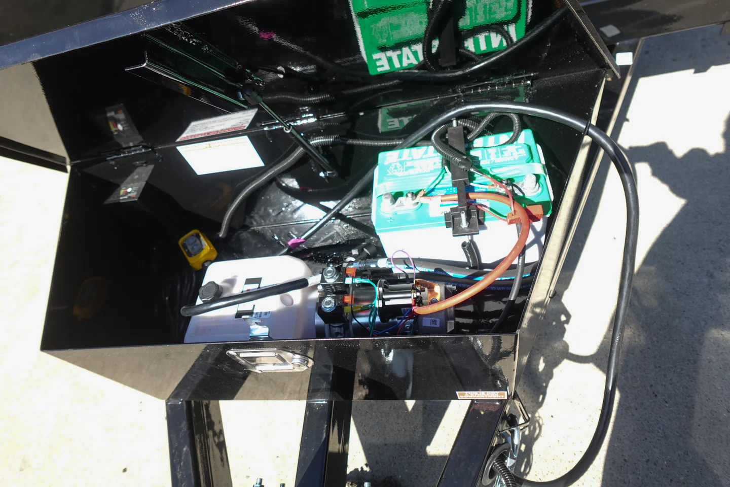 7x14 Hydraulic Dump Trailer 3ft Sides Powder Coated 2-7k Axles GVWR 14K - Image 2