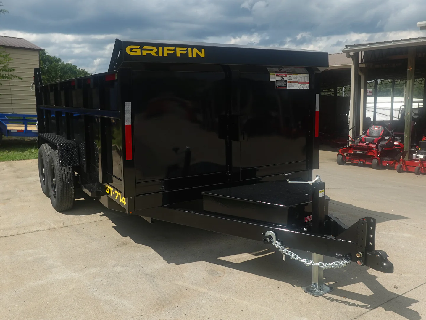 7x14 Hydraulic Dump Trailer 3ft Sides Powder Coated 2-7k Axles GVWR 14K - Image 6