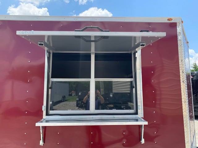 8.5' x 18' Brandy Wine BBQ Porch Concession Food Trailer - Image 3