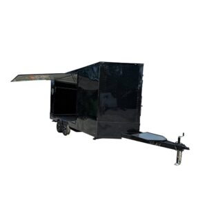 8.5' X 18' Black W Blackout Enclosed Marketing Trailer